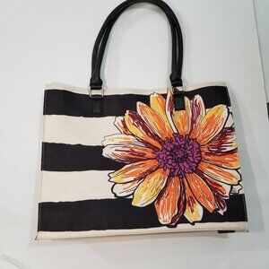 Tote bag, sunflower colors purple and orange